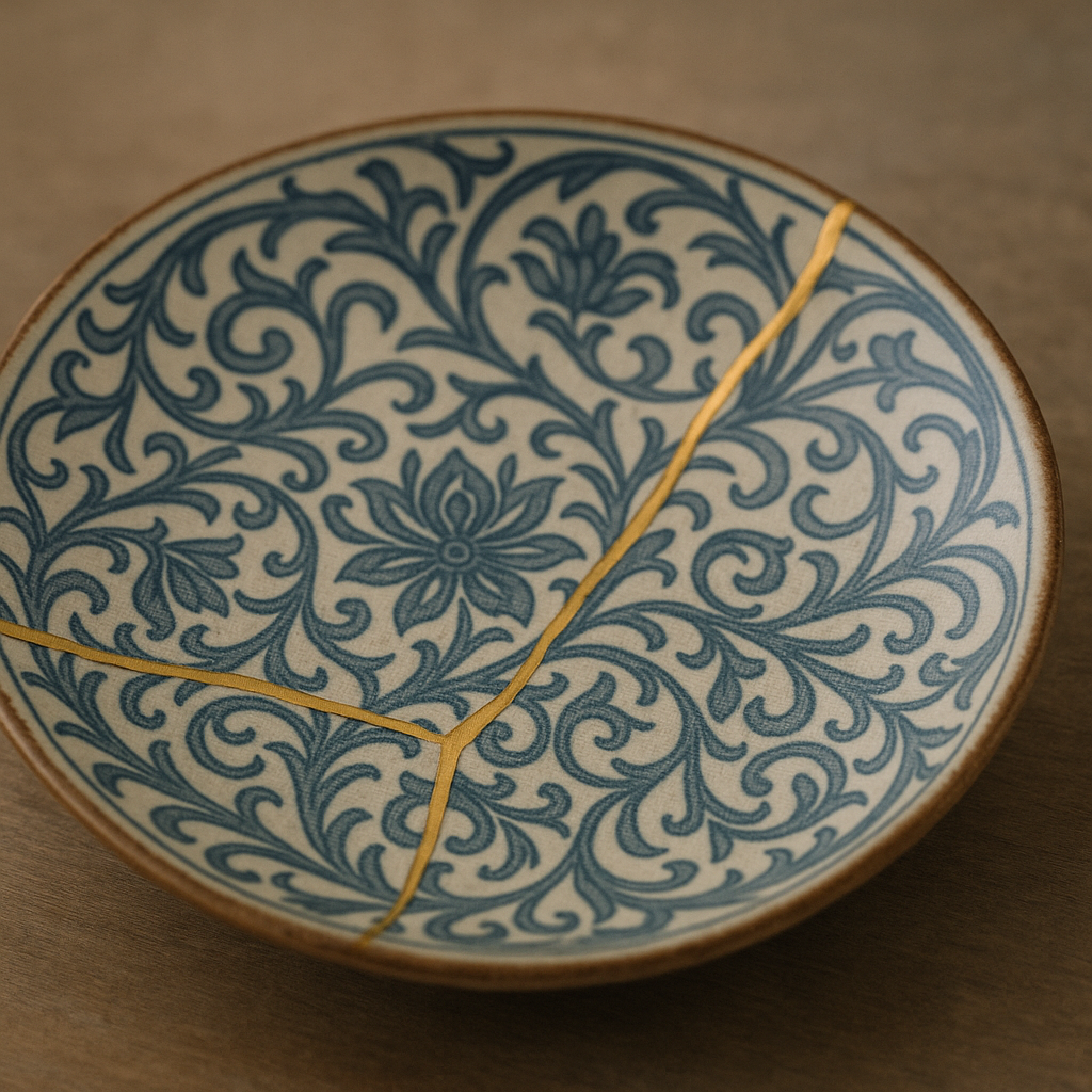 Kintsugi con polvo sintético